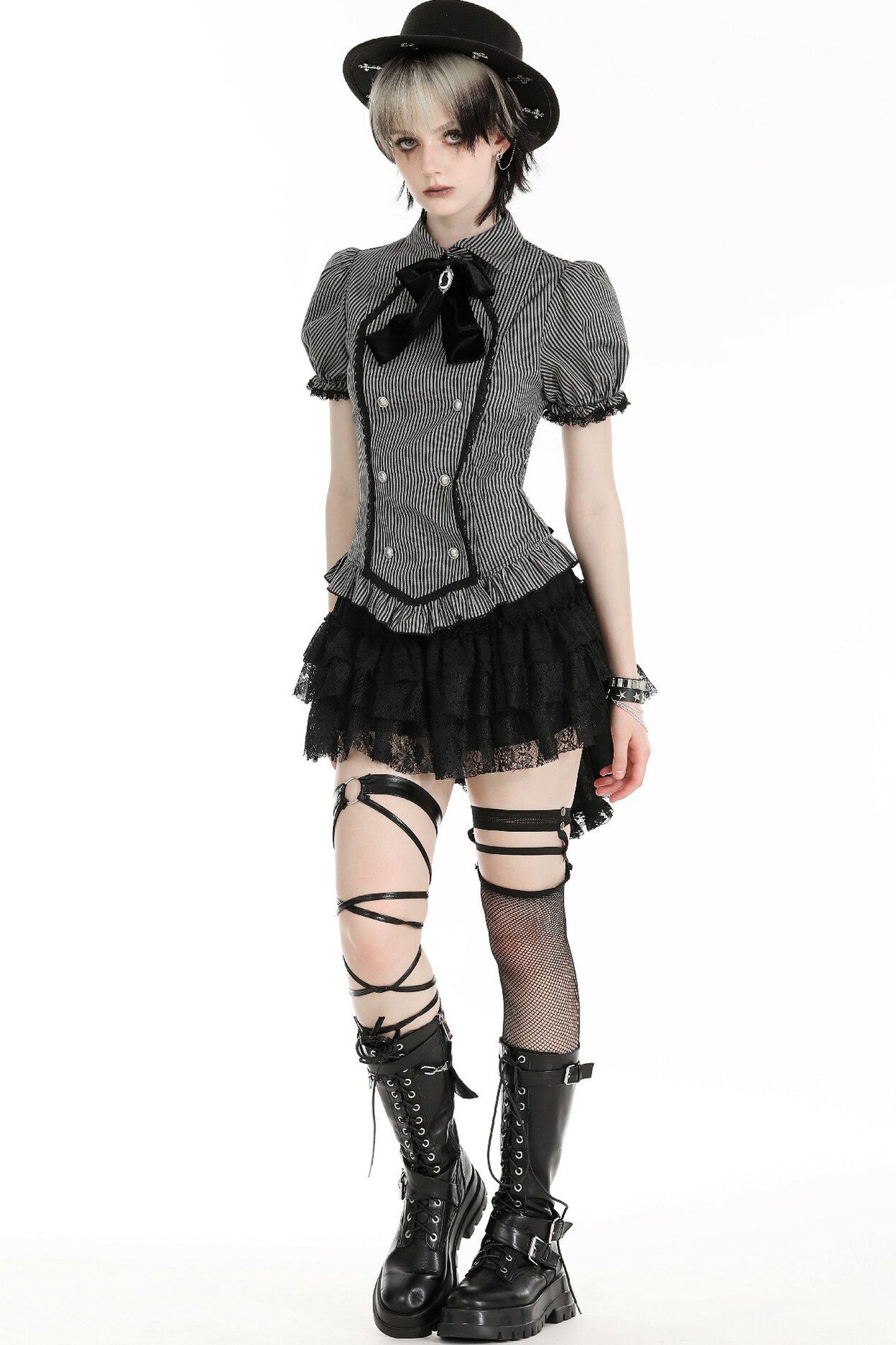 Gothic Lady Puff Sleeve Top