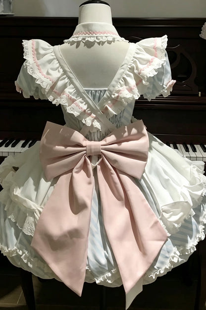 Ensemble robe Lolita à fleurs et chien