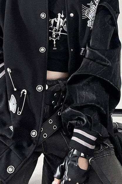 American Retro Embroidered Baseball Jacket
