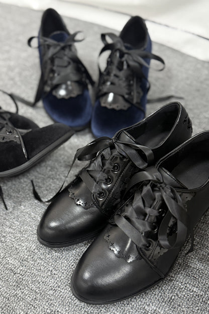 Gothic Velvet Ribbon Heels