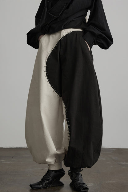 Black White Tai Chi Lantern Pants