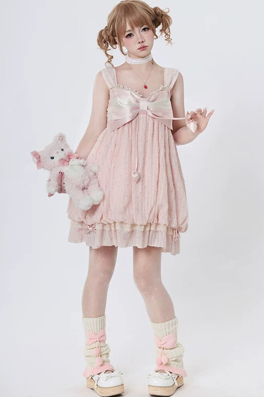 [Pre-order Deadline: May 29] Romantic Fairy Pink Lace Ribbon Cardigan