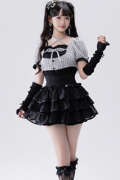 Conjunto idol con volante de estilo muñeca