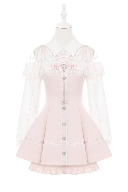 Off-Shoulder Dress and Shorts Set