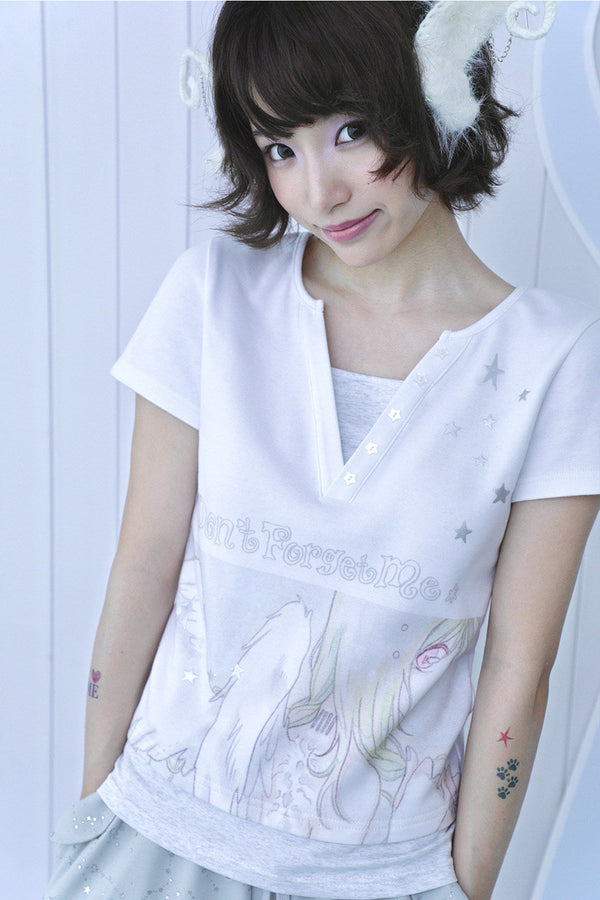 Y2K Angel Print T-Shirt