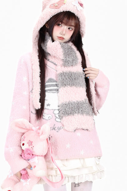 Cat Guitar Knit Sweater