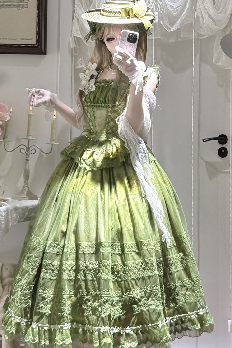 Misty Grape Garden Lolita Cami and Skirt Set-Up