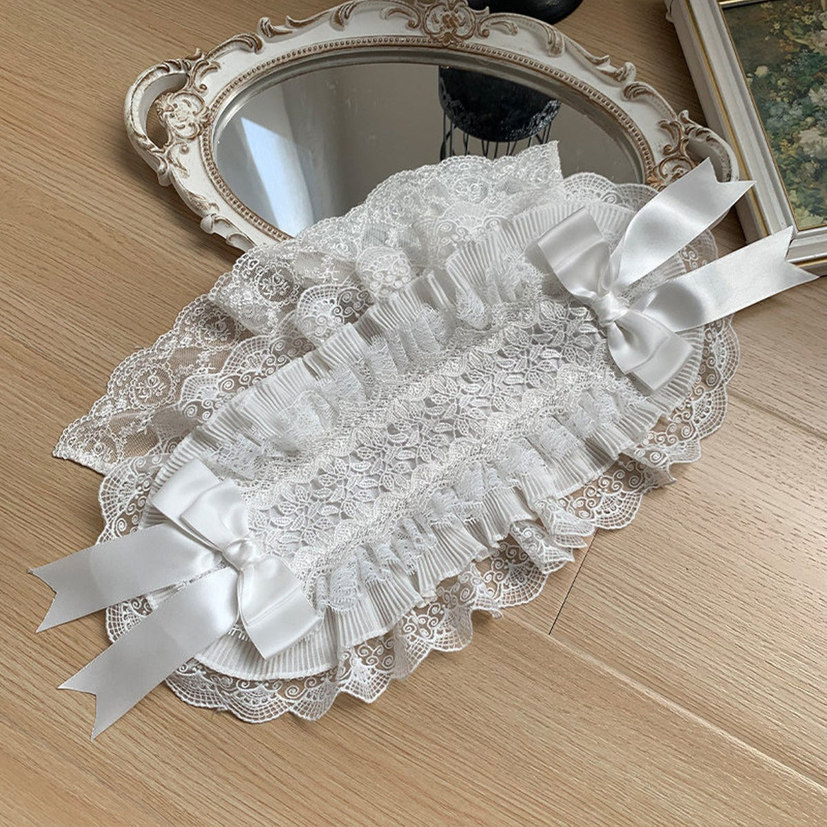 Bedrucktes Rüschenkleid- und Hemd-Set
