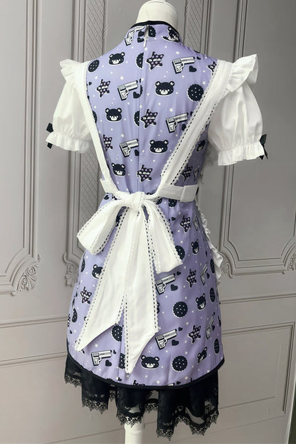 Bobo Bear Gun Print Cheongsam Dress