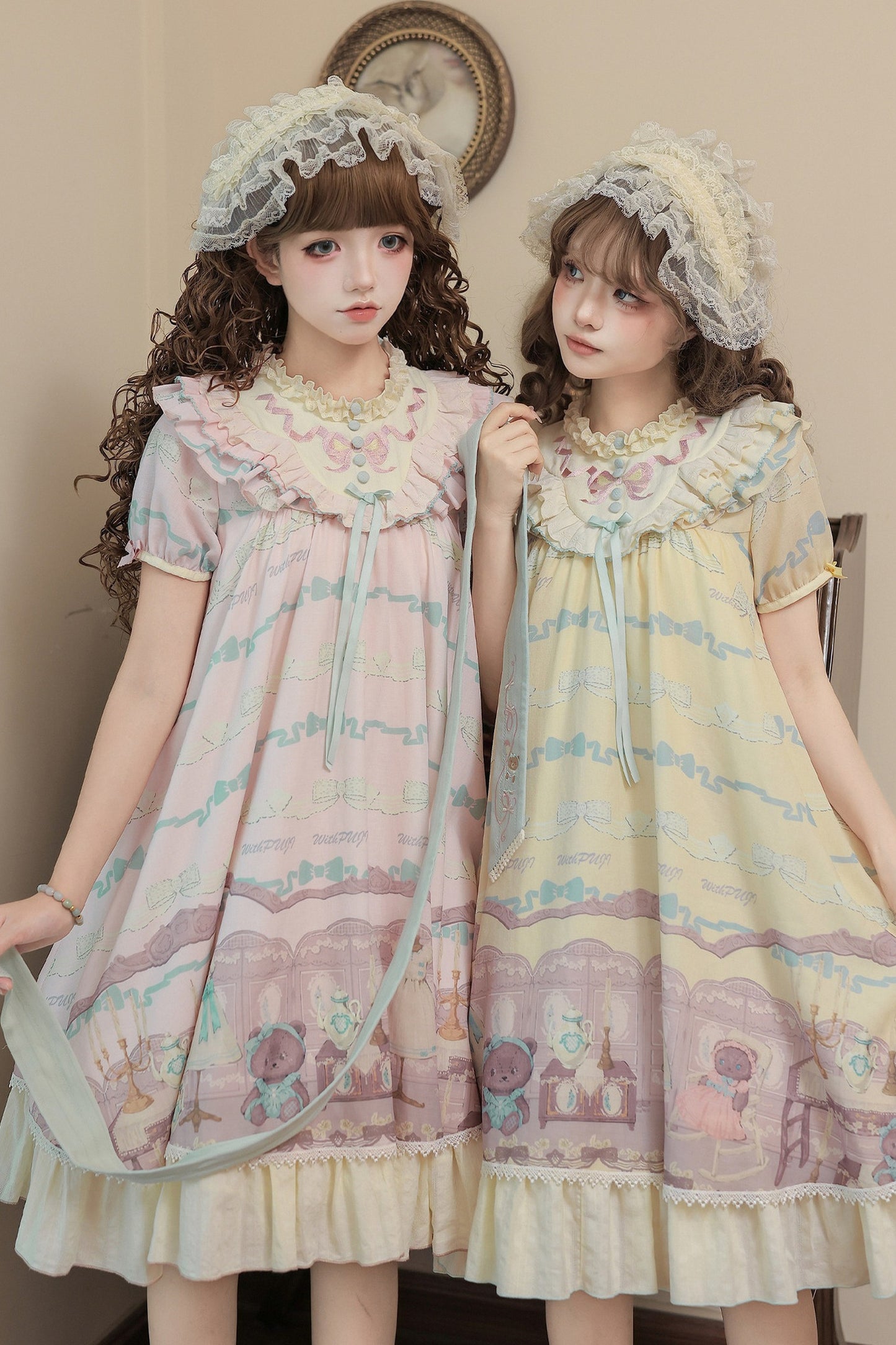 Teddy Bear Print Doll Lolita Dress