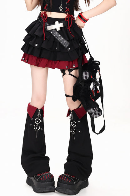 American Style Embroidered Short Jacket and Skirt Set-Up