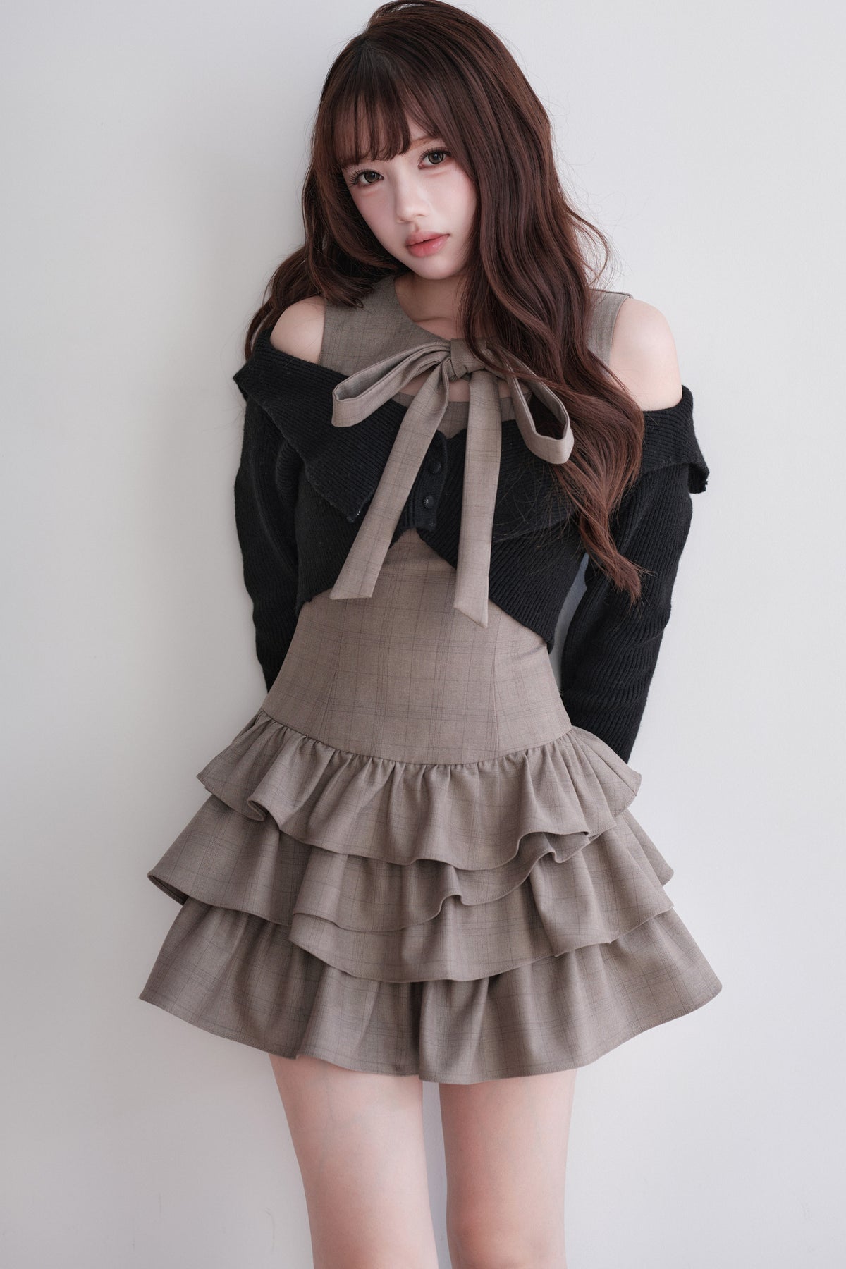 Multi-Layered Knit Top and Dress Set