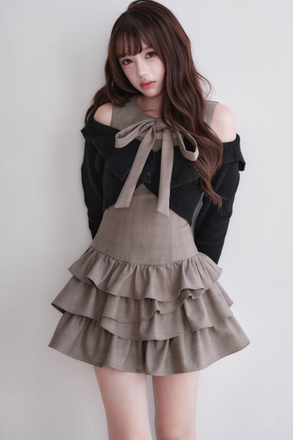 Multi-Layered Knit Top and Dress Set