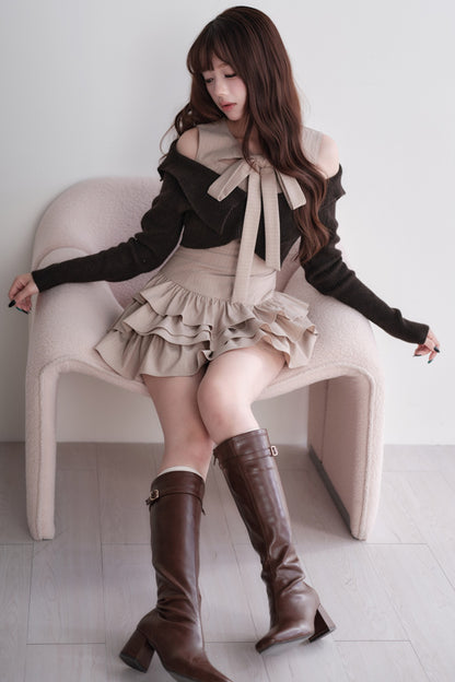 Multi-Layered Knit Top and Dress Set