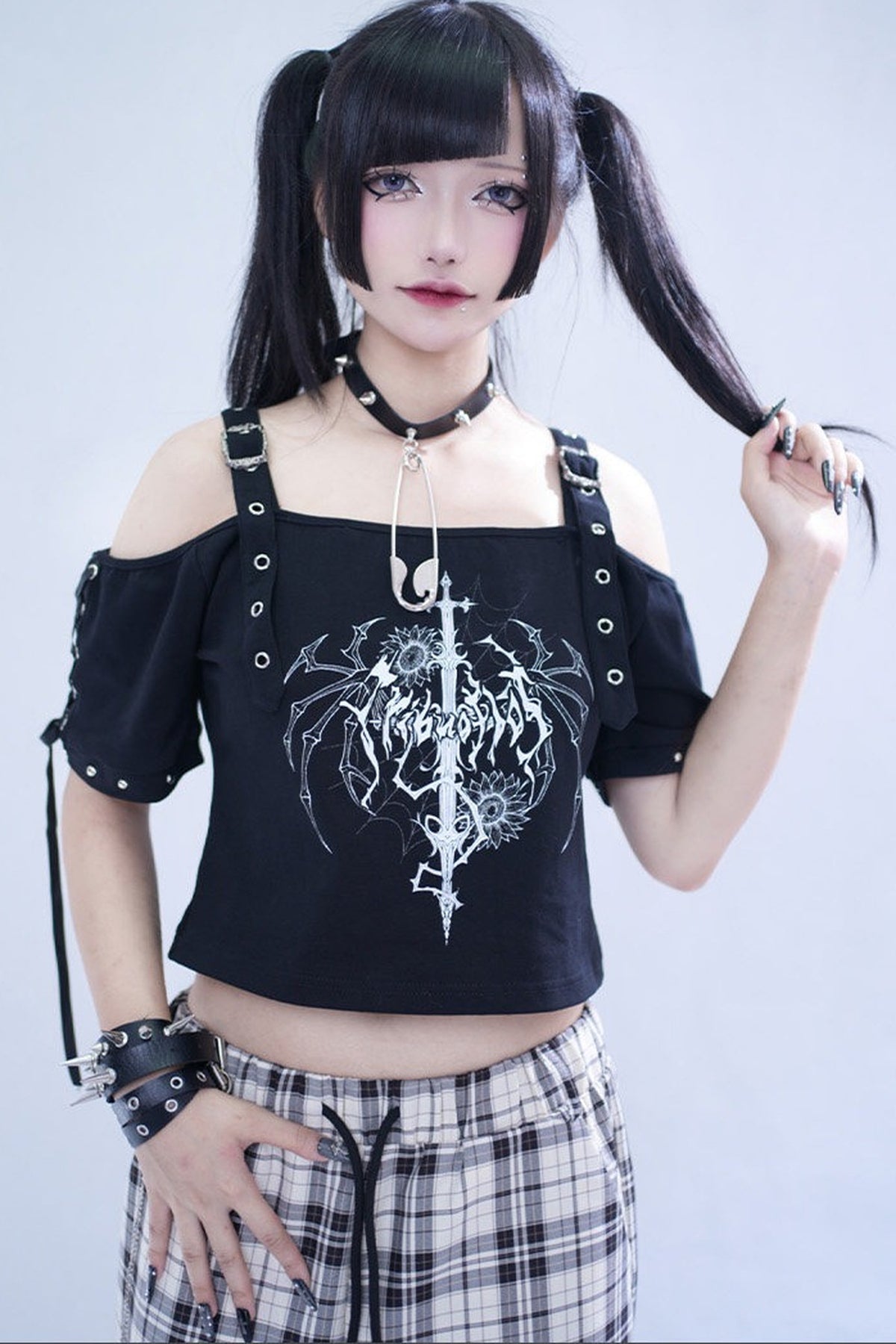Spider Web Double Strap Top