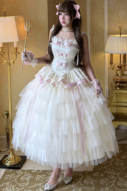 Elegant Ribbon Princess Long Dress