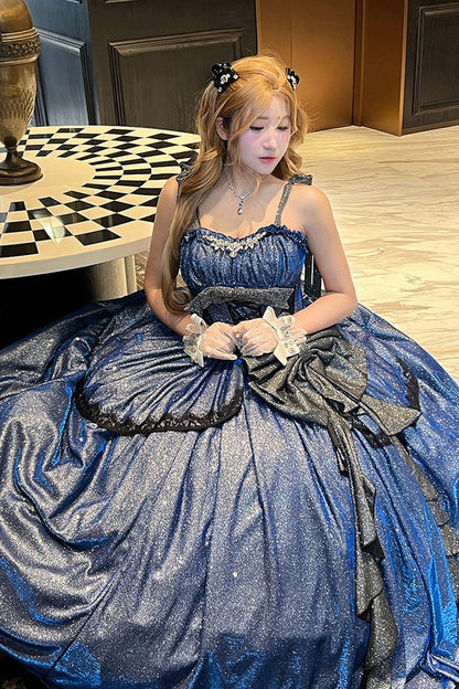 星屑ネイビープリンセスドレス