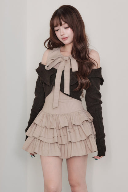 Multi-Layered Knit Top and Dress Set
