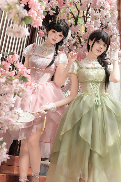 Robe de princesse chinoise romantique + accessoires
