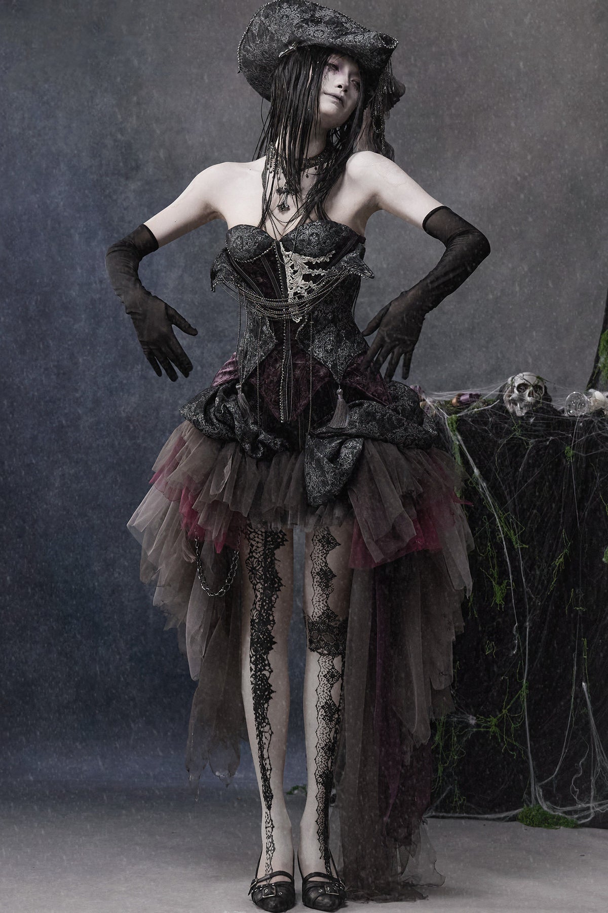 Gothic Purple Corset Dress