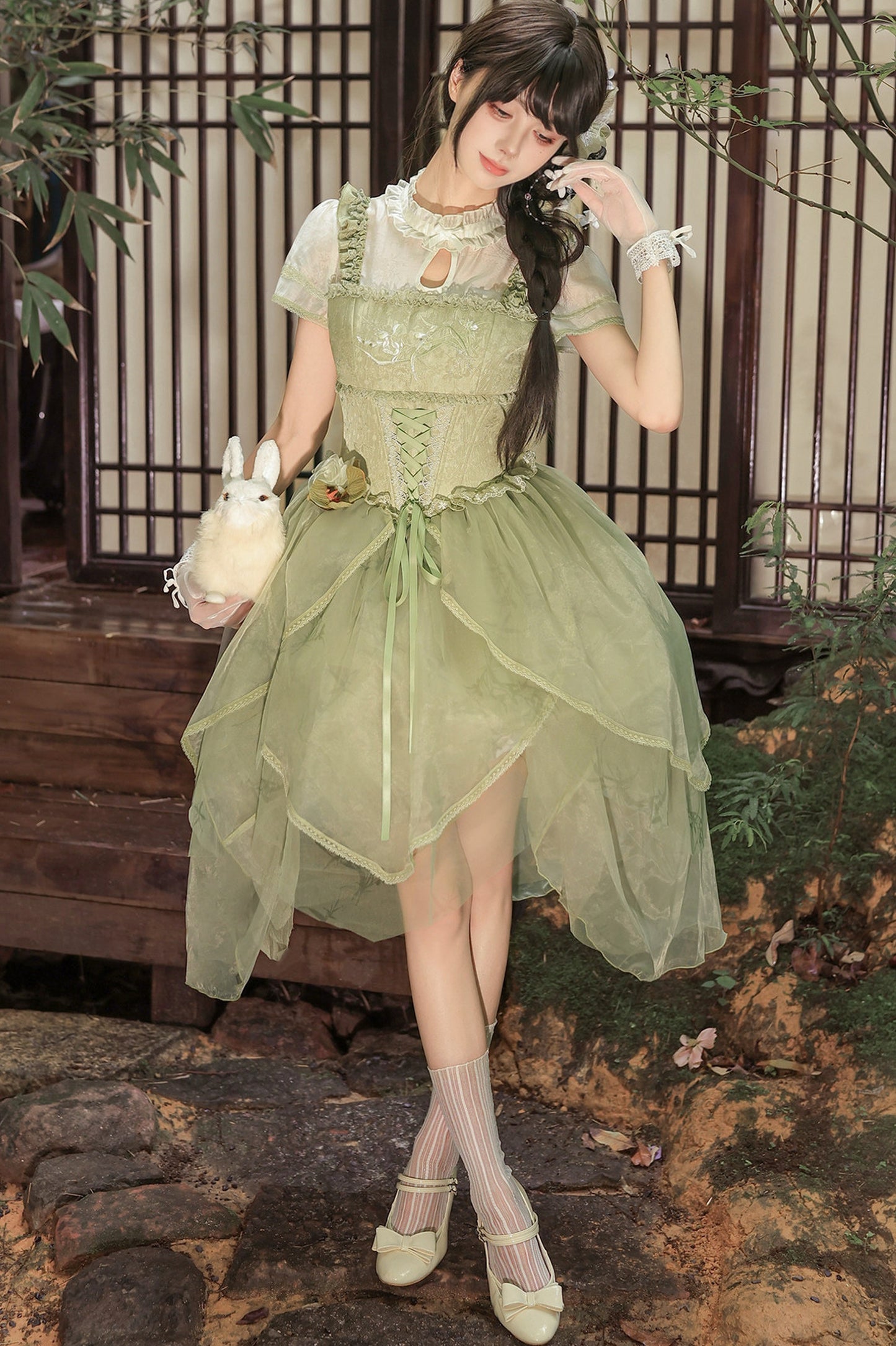 Robe de princesse chinoise romantique + accessoires