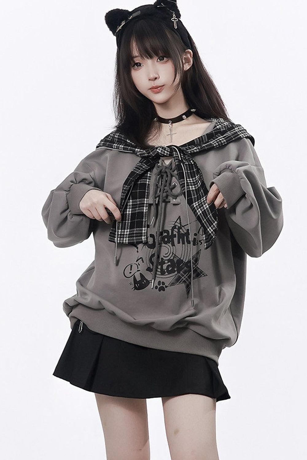 Plaid Shawl Jacket Set-Up