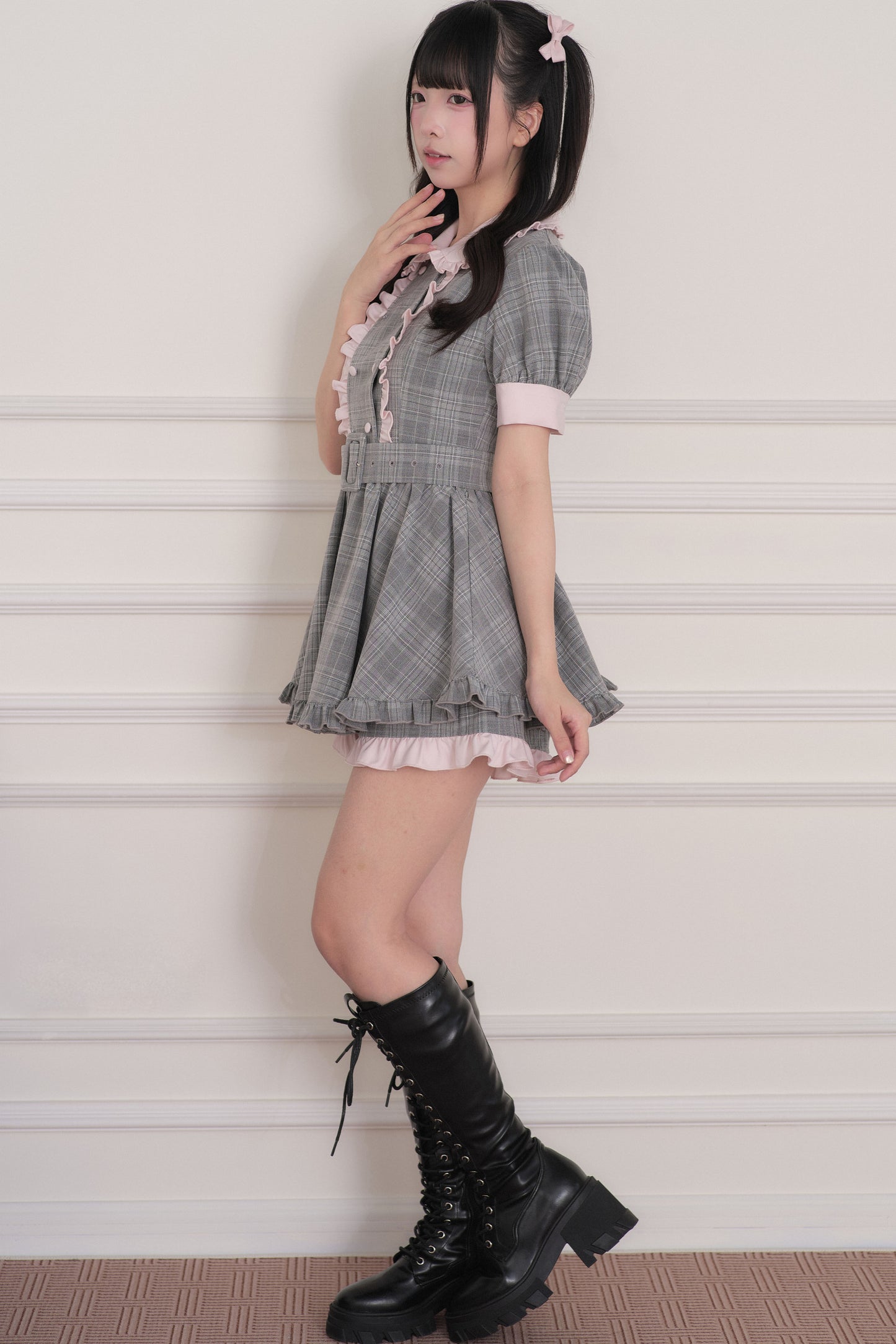 Ryousangata-Idolkleid mit Doppelschleife + kurze Hose