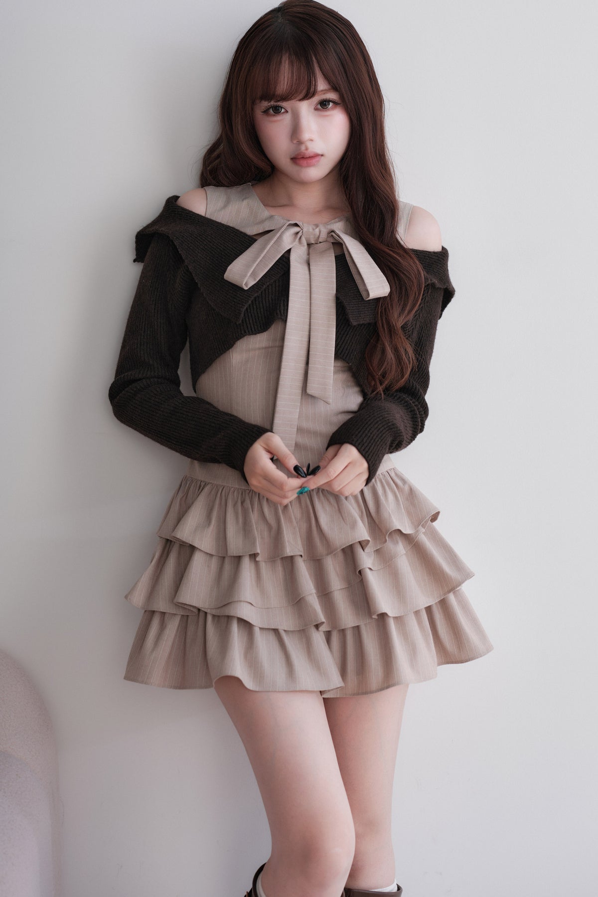Multi-Layered Knit Top and Dress Set