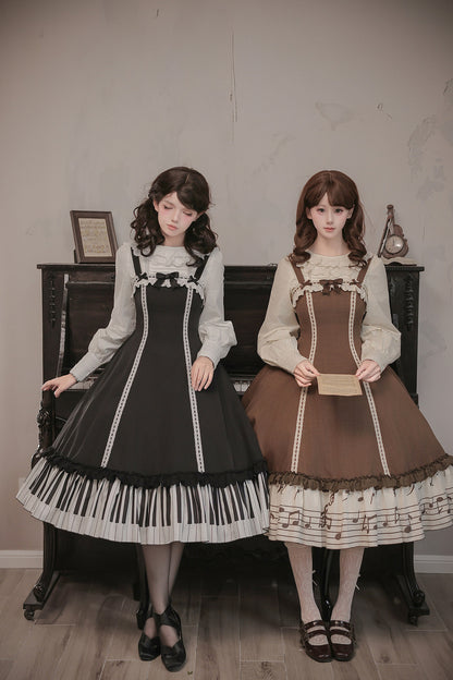 Bedrucktes Rüschenkleid- und Hemd-Set