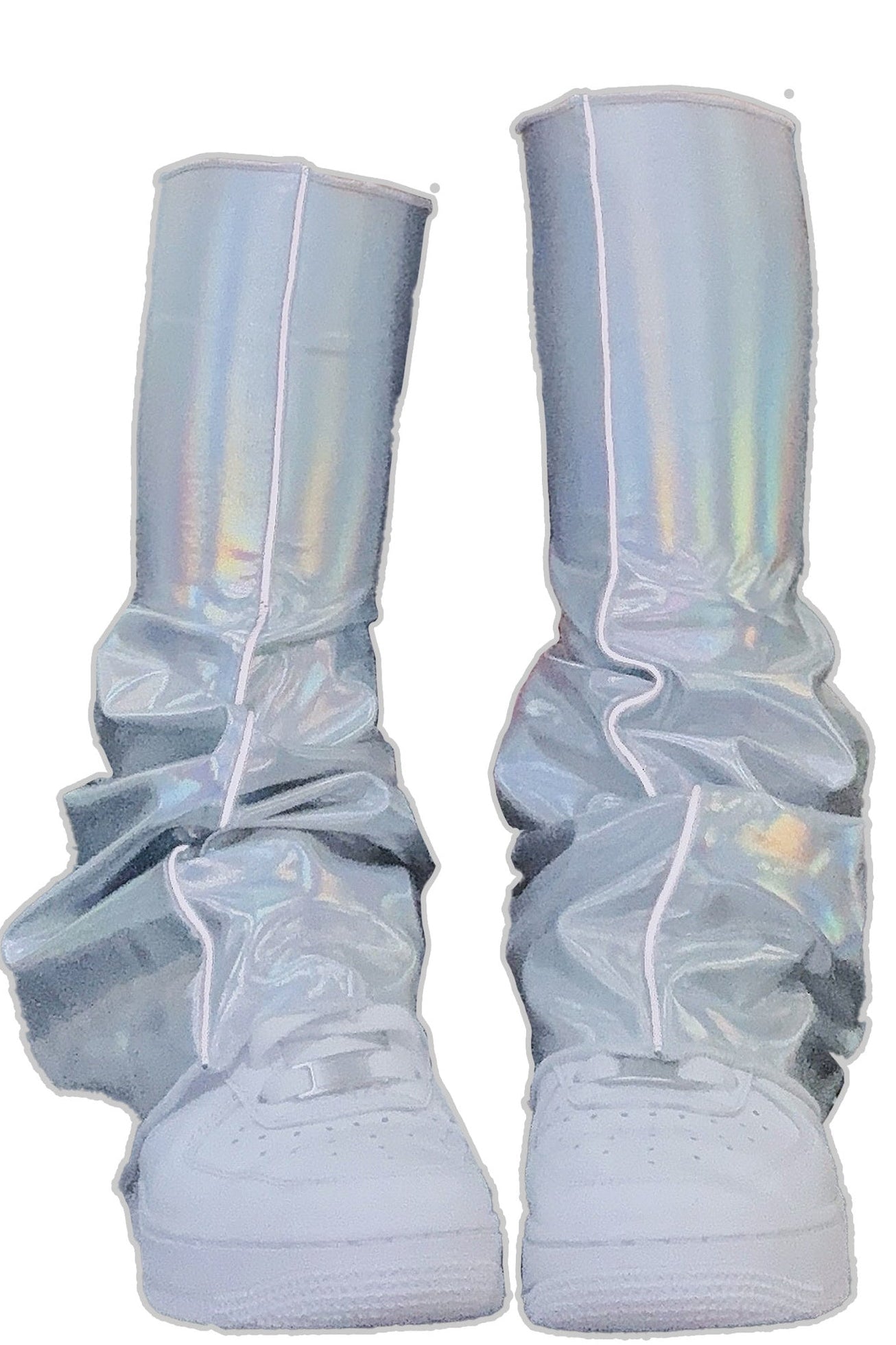 Reflective Lamb Hoof Pleated Leg Warmers