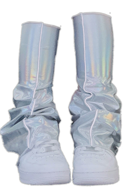 Reflective Lamb Hoof Pleated Leg Warmers