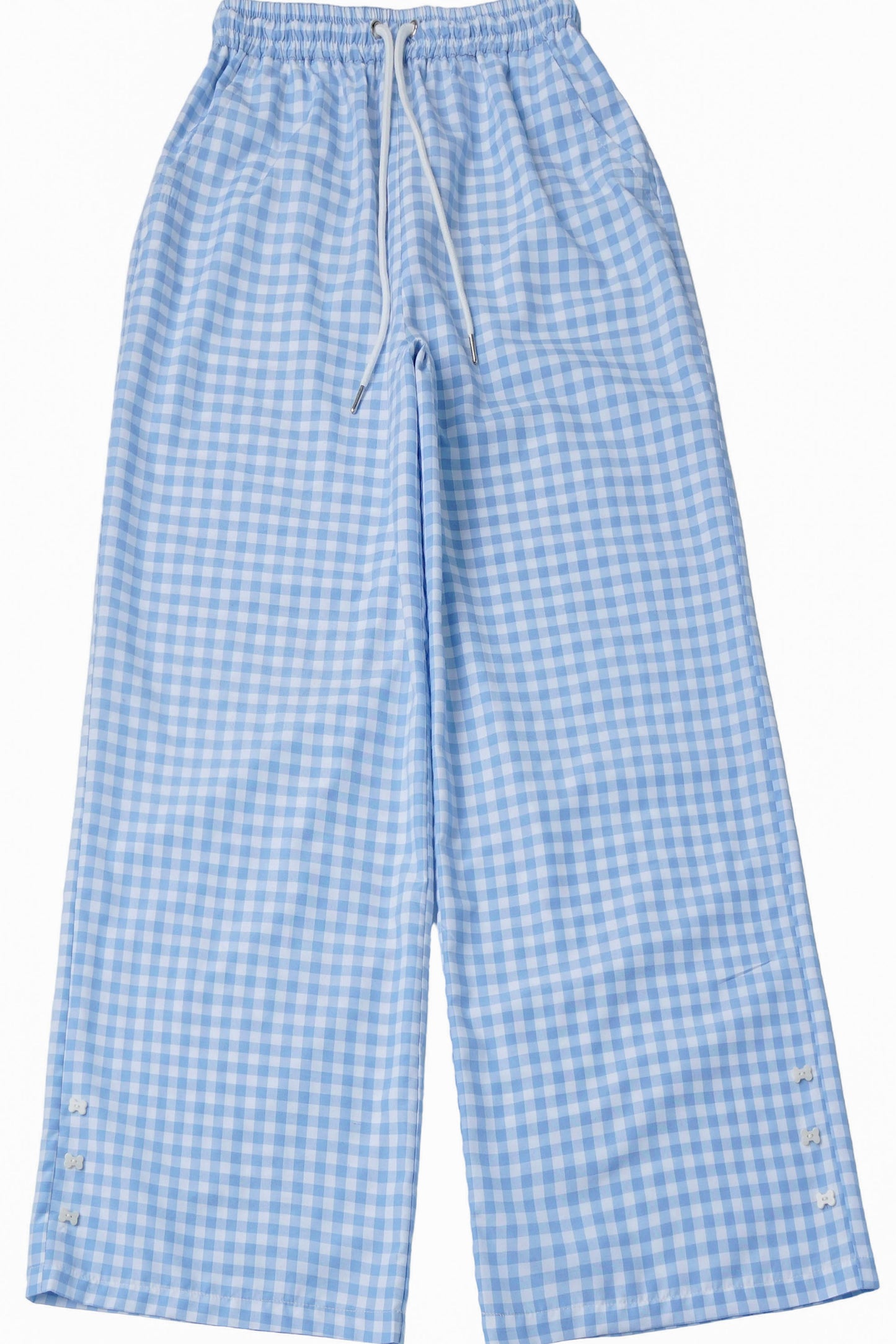 Completo top a maniche lunghe e pantaloni con stampa cucciolo e motivo scozzese