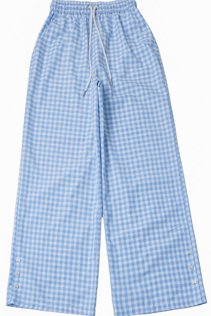 Completo top a maniche lunghe e pantaloni con stampa cucciolo e motivo scozzese