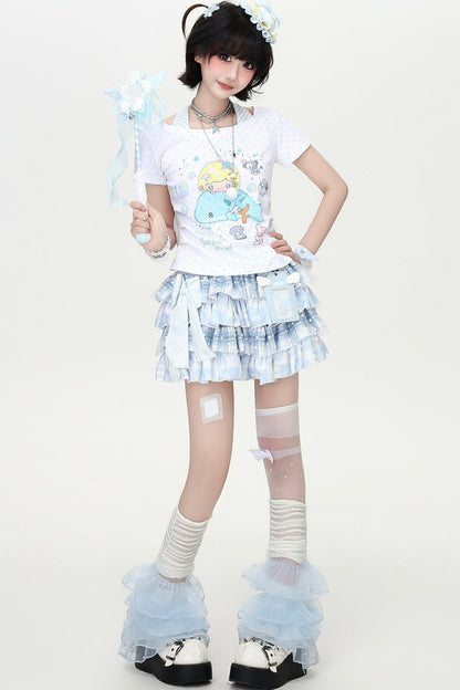 Dreamy-Cute Marine Candy Top