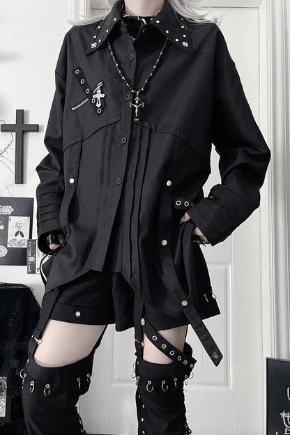 Fashion-Forward Long-Sleeve Shirt + Necktie