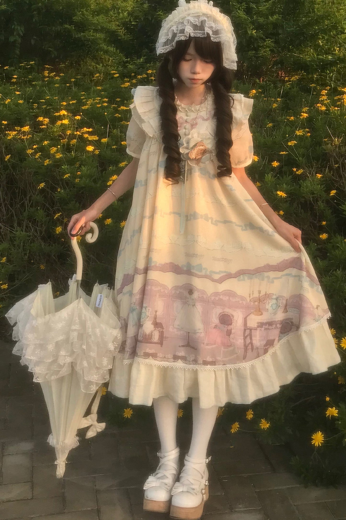 Teddy Bear Print Doll Lolita Dress
