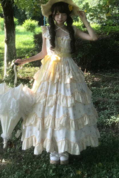 Sunflower Garden Ruffle Dress Set