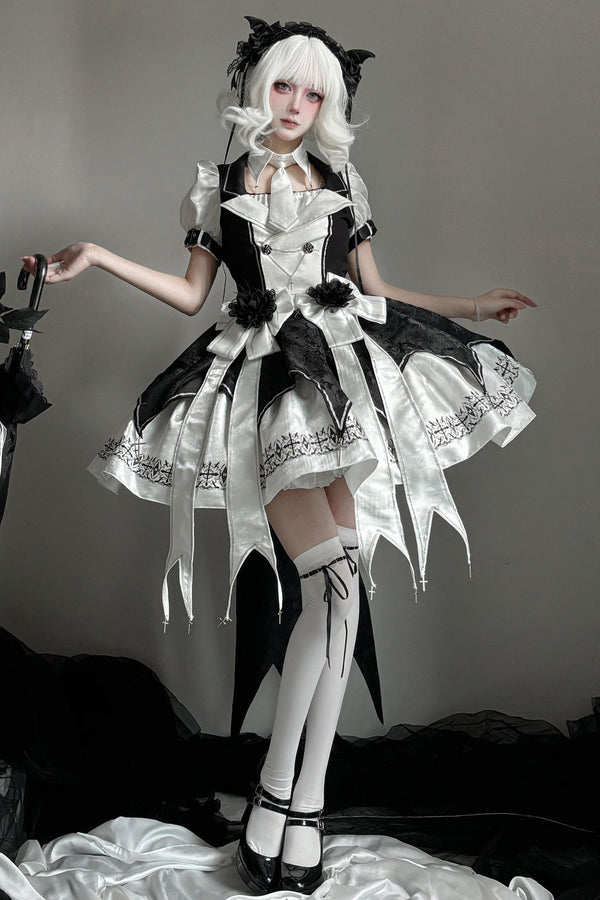 Dark Flame Princess Gothic Lolita Dress+Coat