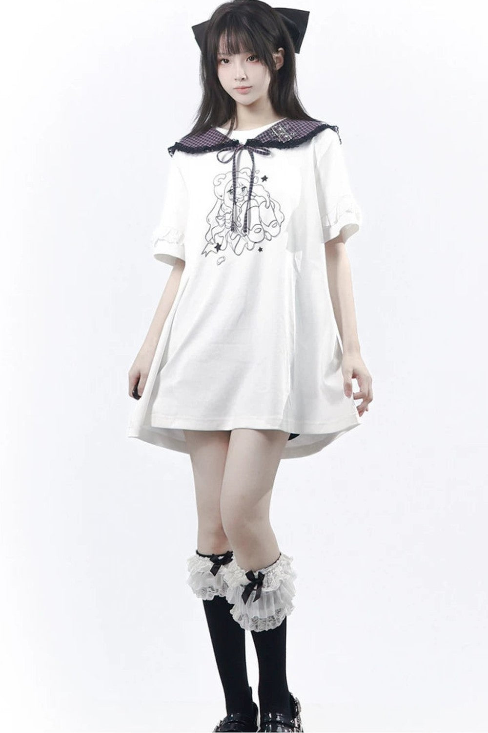 Grape Oolong T-Shirt Dress + Accessories