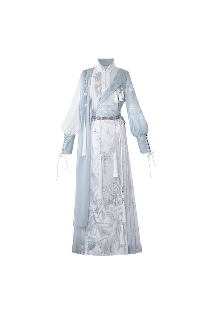 Unisex Wolkenfliegendes antikes Kostüm-Oberteil und Mamian-Rock-Set