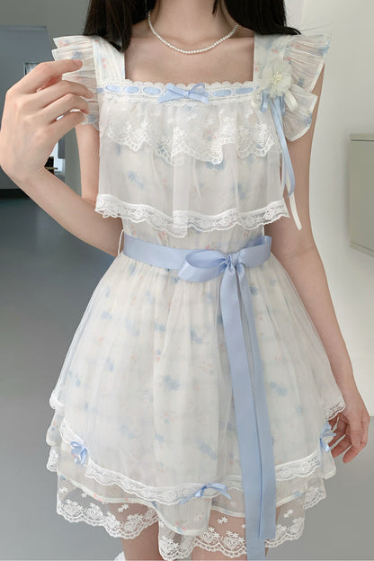 Milchblaues Engel-Lolita-Kleid