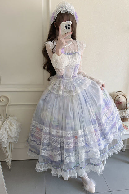 Misty Grape Garden Lolita Cami and Skirt Set-Up
