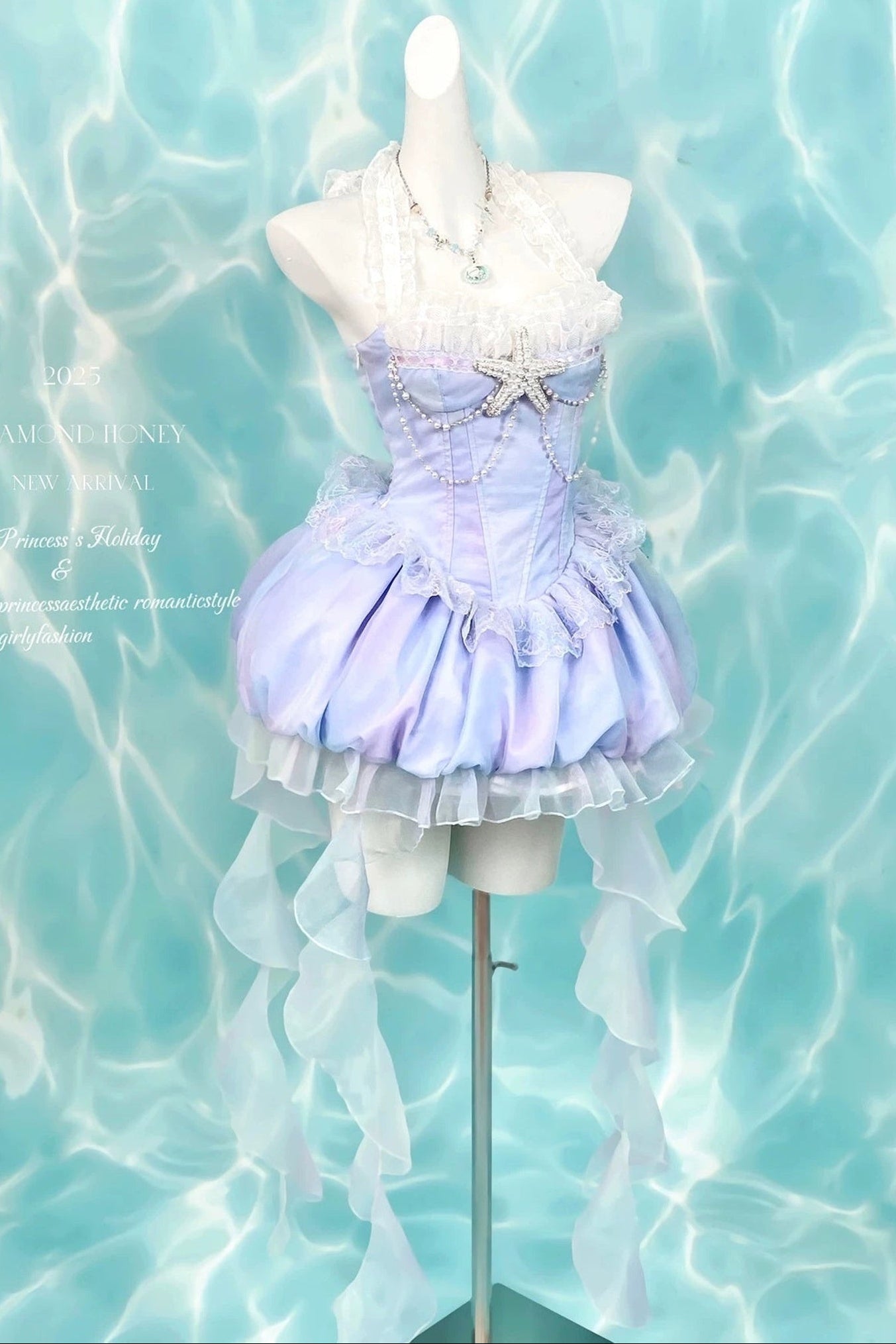 Shell Ribbon Bubble Mermaid Lolita Dress