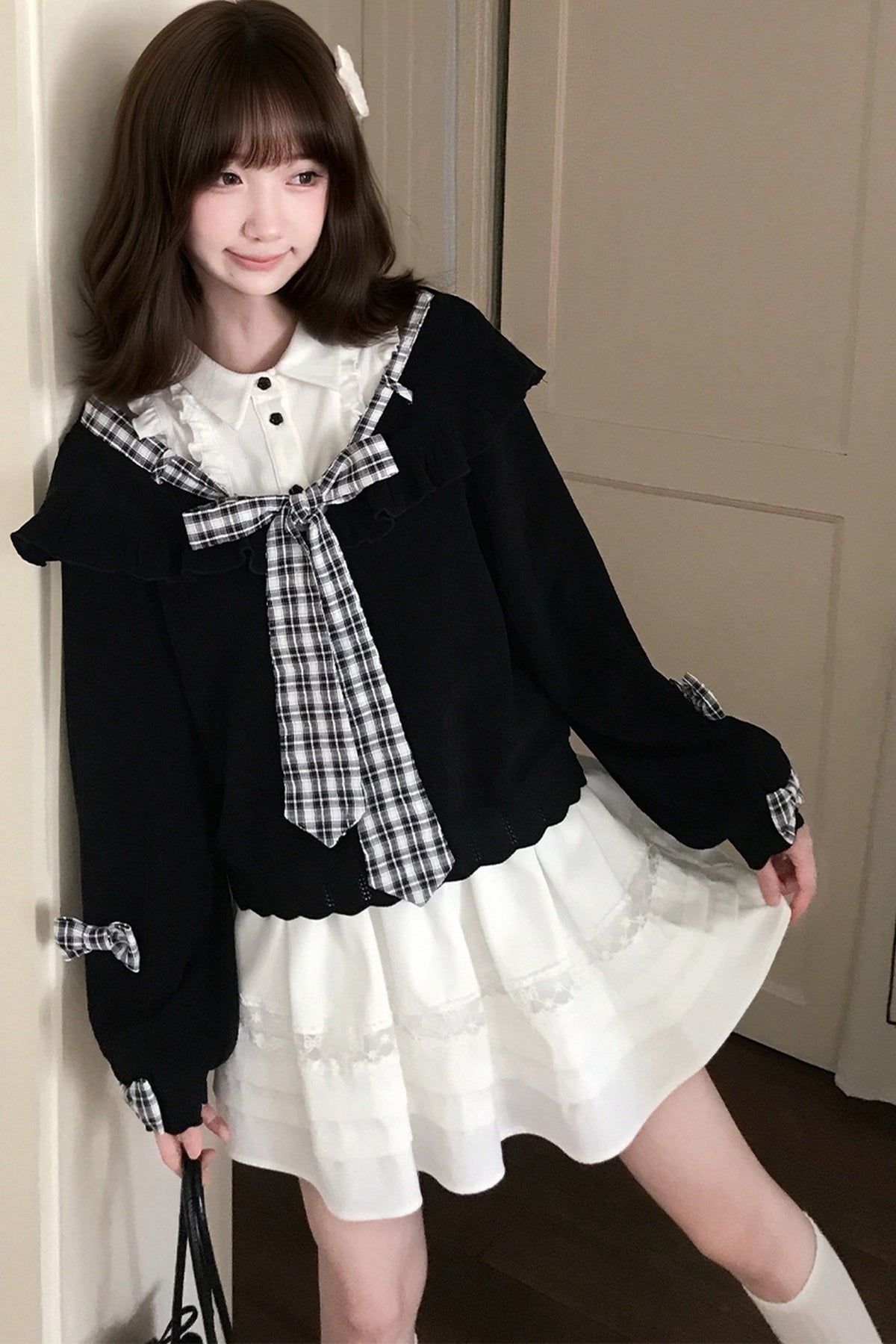 Tie Knit Sweater and Skirt Set