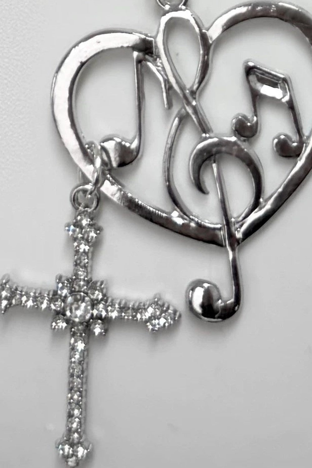 Heart Cross Bijou Necklace