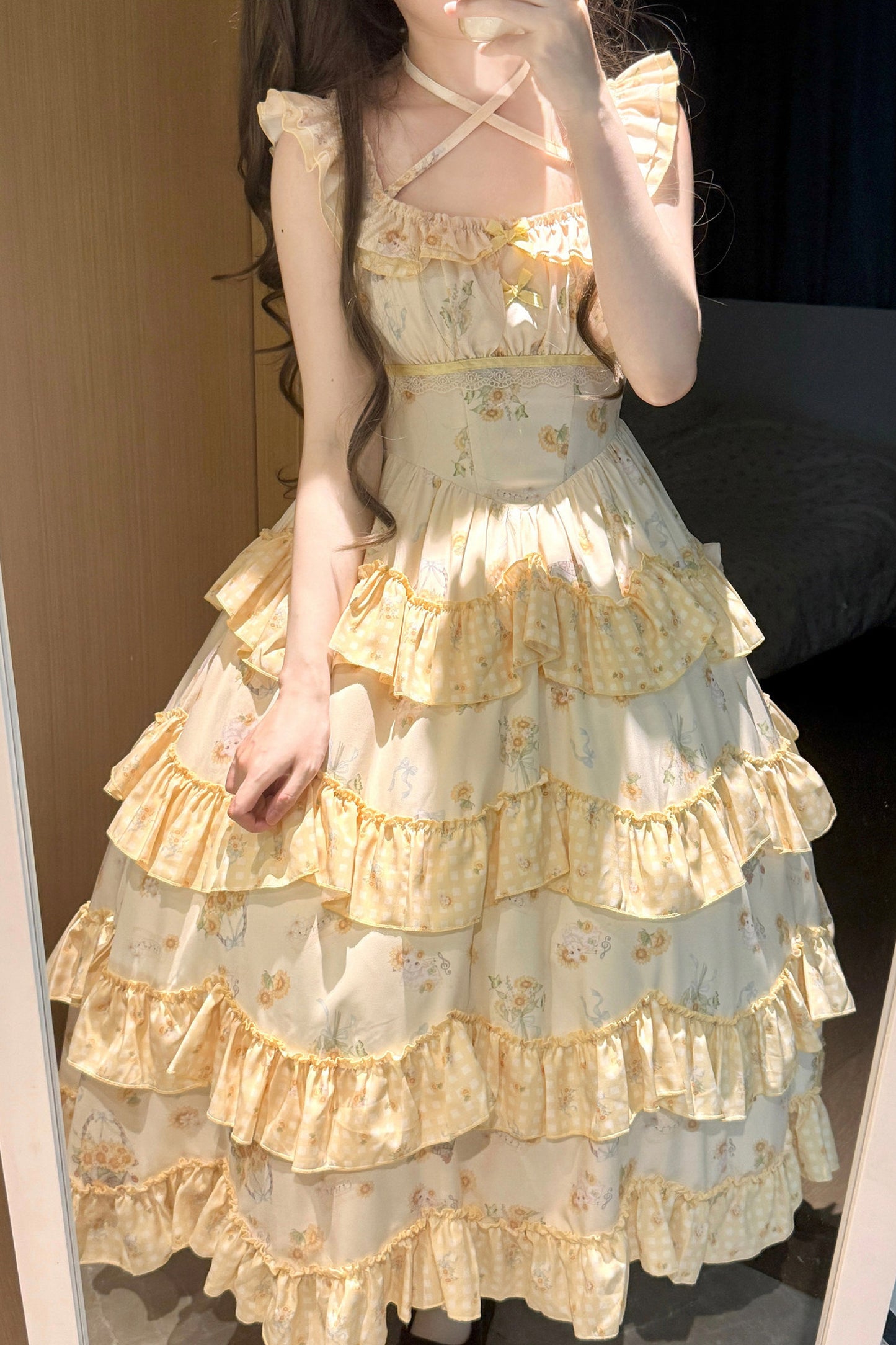 Sunflower Garden Ruffle Dress Set