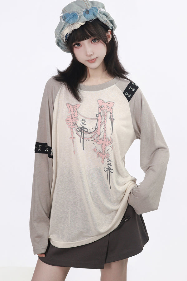 Tie-Dye Printed Sun Protection Cover-Up T-Shirt