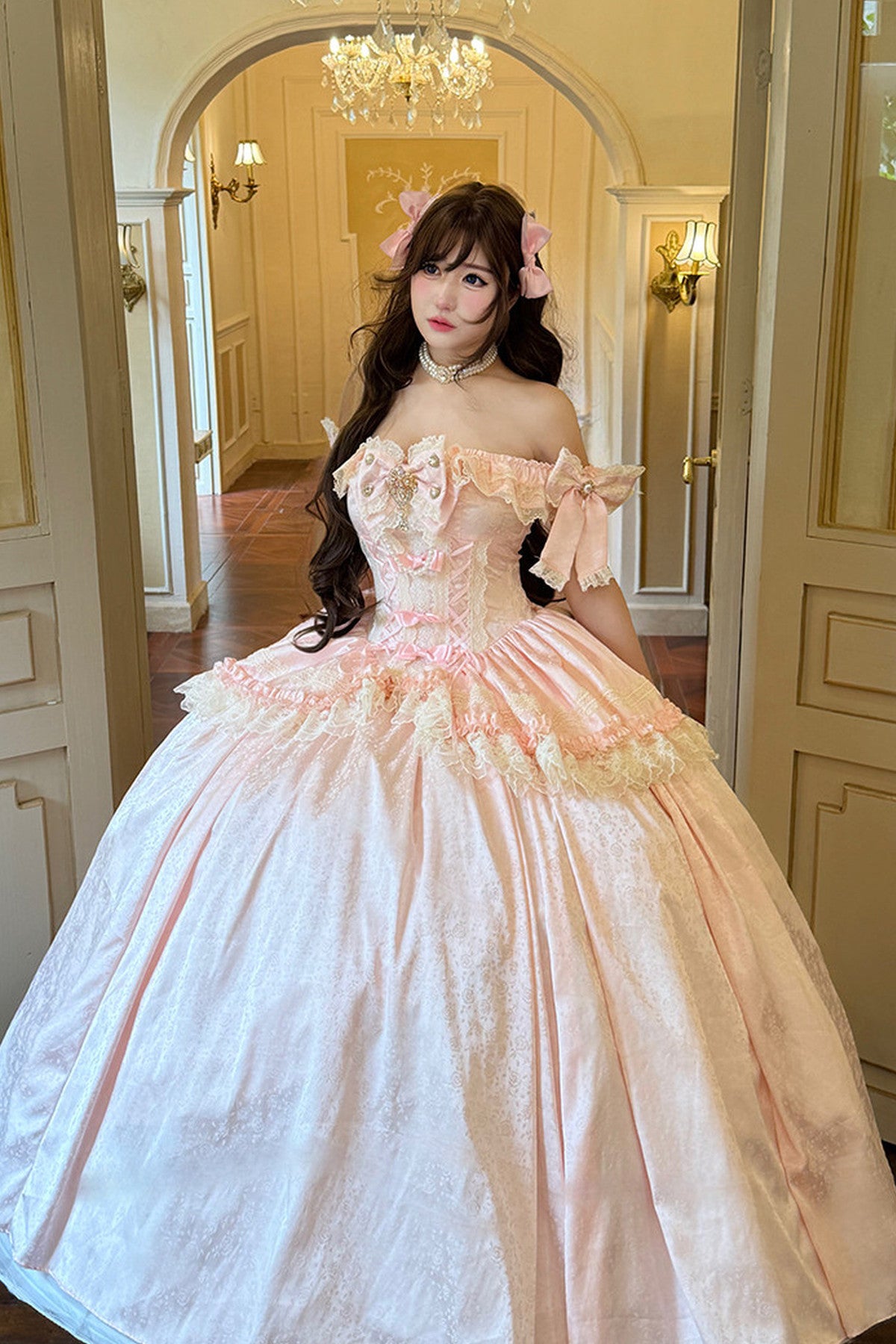 Pink Bow Gown+Accessesory