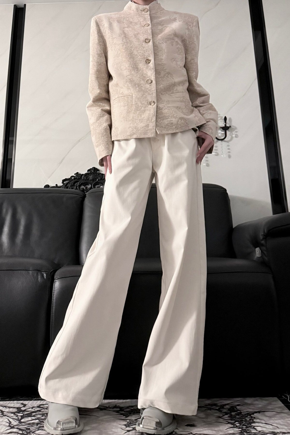 Short Jacquard Suit Jacket