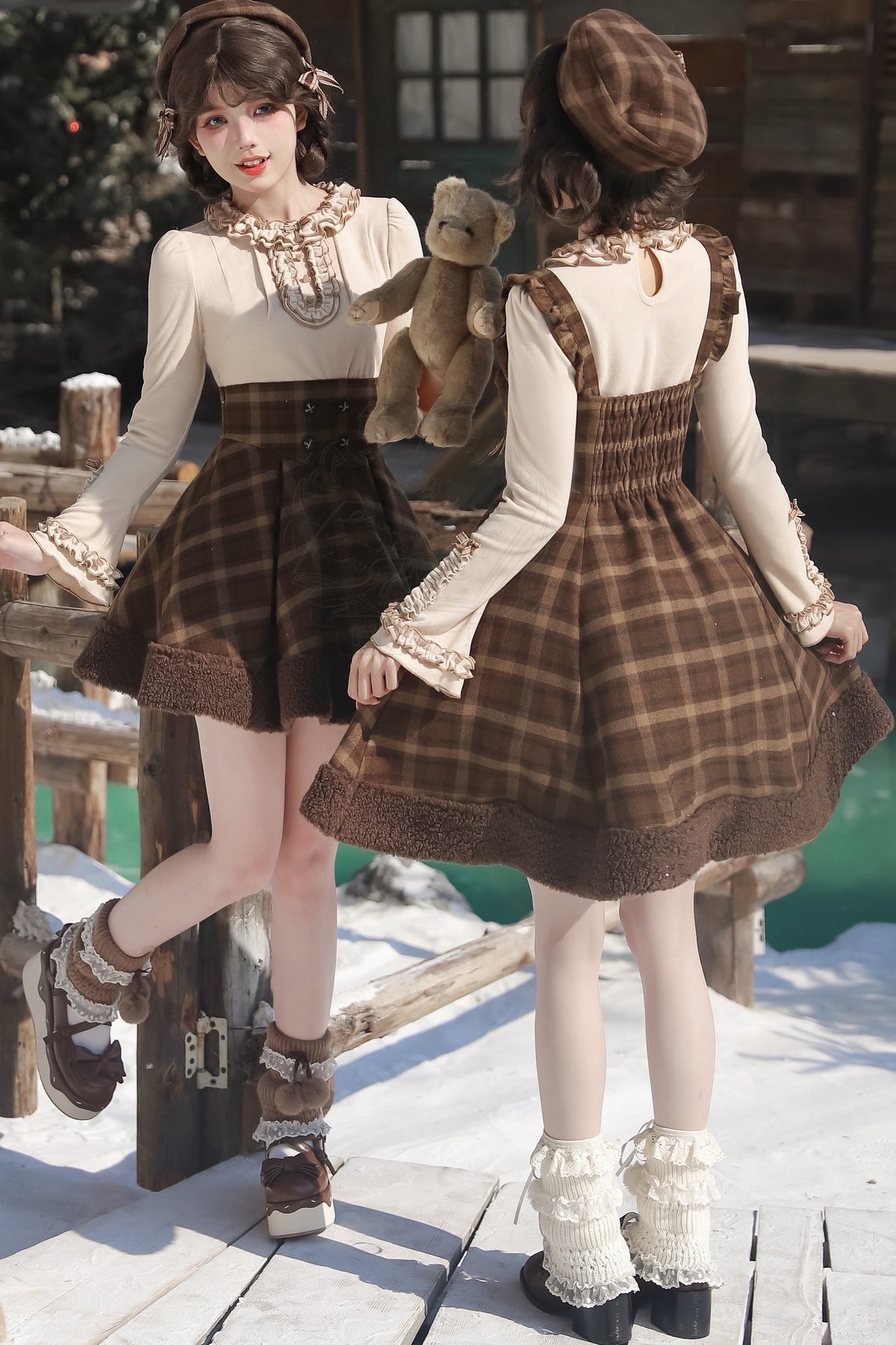 Cape Sweater Dress Skirt Set-Up